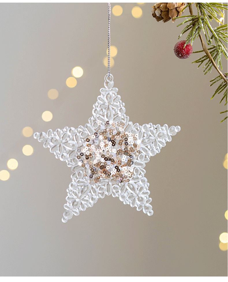 Christmas Cartoon Style Snowflake Arylic Party Hanging Ornaments Decorative Props display picture 2