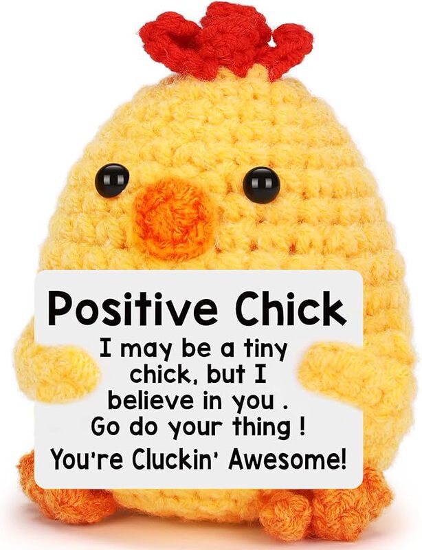 新品跨境亚马逊热销 Crochet Positive ice cream 毛线玩偶励志卡|undefined