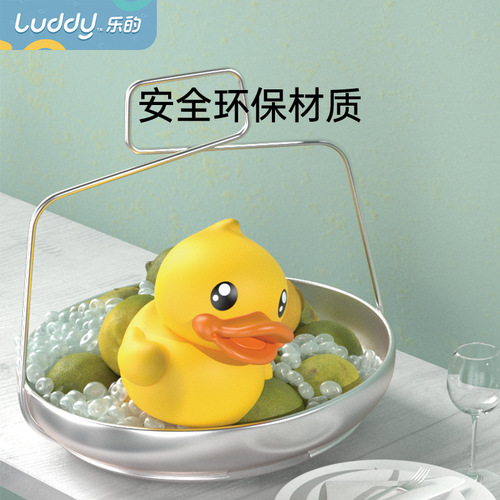 Lede B.duck little yellow duck car bell cute duck shape luminous toy that can ring and make sounds cartoon bell toy