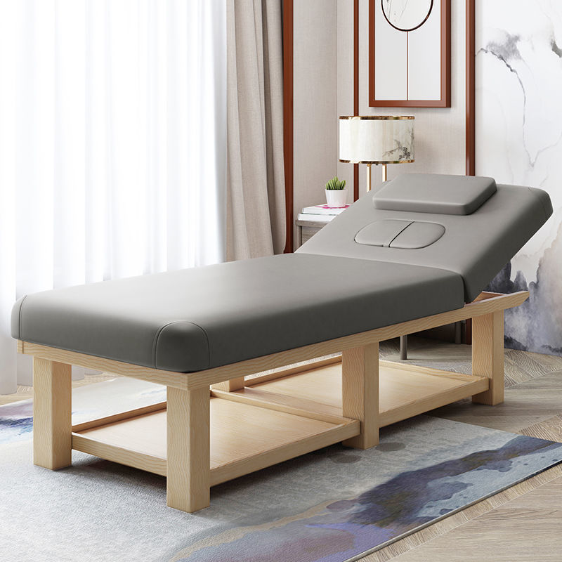 Fábrica directa cama de belleza de madera sólida sala de belleza multifuncional con agujeros de moxibustión cama de fisioterapia cama de masaje de belleza cama de masaje image 29