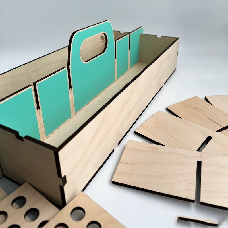 Деревянная портативная настольная кисть инструмент для хранения инструментов