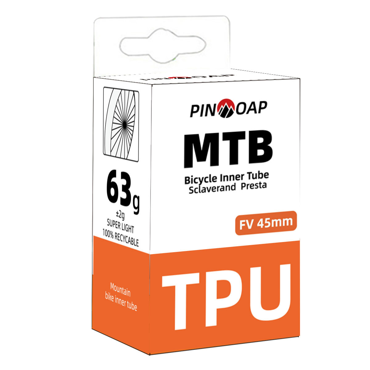 TPU tubo interno 63g bicicleta de montaña ultra ligera neumáticos de boca de desgaste accesorios de bicicleta portátiles fáciles de cambiar transfronterizos