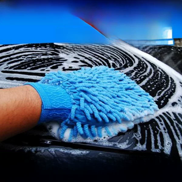 Chenille Car Wash Gloves Double-sided Coral Plush Cleaning Gloves Rag Thickened Car Gloves