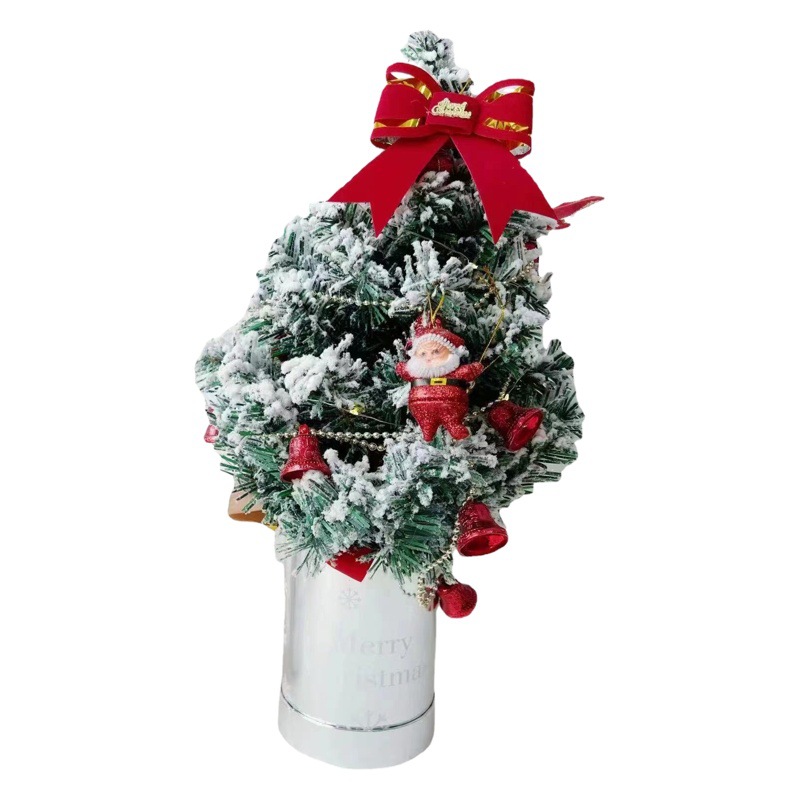 Navidad copo de nieve abrazo cubo plata brillante superficie avanzada caja de regalo de Navidad cubo de regalo de Navidad bolsa de árbol de Navidad
