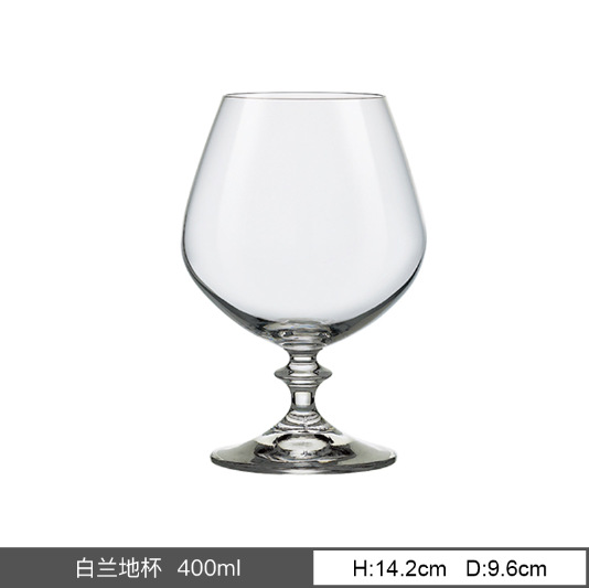 Importación checa de tazas de champán europeas de cristal tazas de vino un conjunto completo de lujo ligero tazas de pie alto clásico tazas heladas