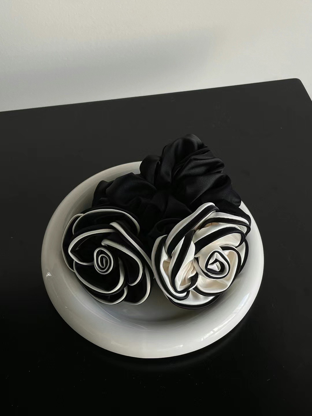 Women's Gender Korean Style, IG Style Style Women's IG Style Korean Style Flower Cloth Satin Hair Tie