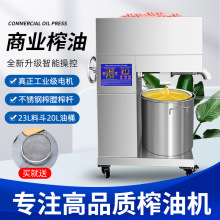 220v/110v 全自动中小型商用榨油机带推轮免炒不锈钢压油机D08