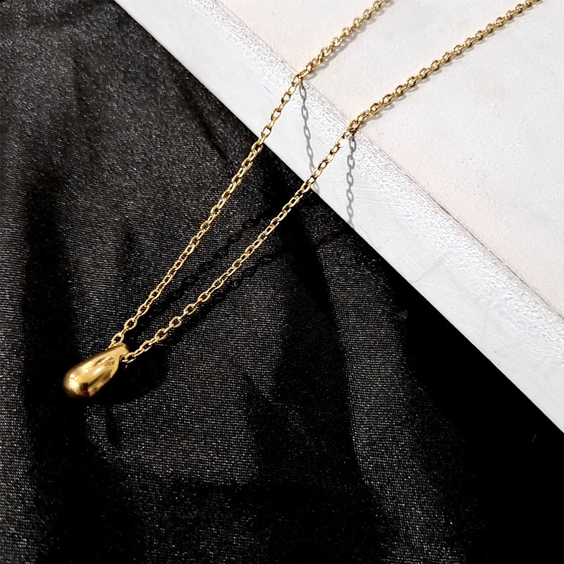 15g Weight 304 Stainless Steel Pendant Material Pendant Necklace Classification Wholesale Jewelry Sweet Water Droplets 304 Stainless Steel Plating Stainless Steel Necklaces