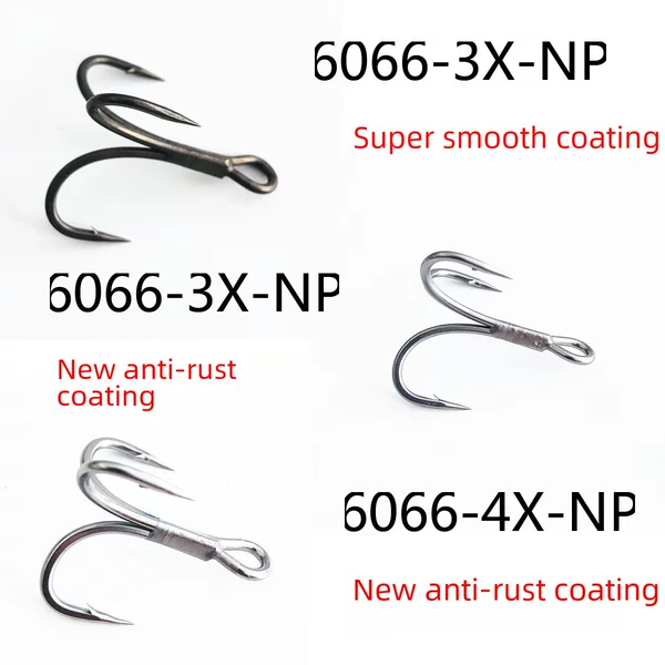 Bulk wholesale three hooks 6066-3x4x-np new anti-rust coating super-slip coating Luya three hooks