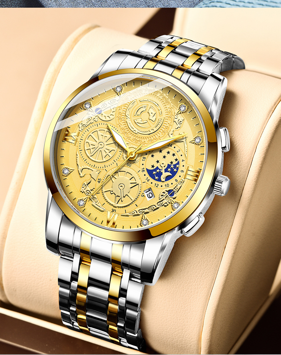 Montre quartz homme étanche design concept squelette épuré_voghion.com
