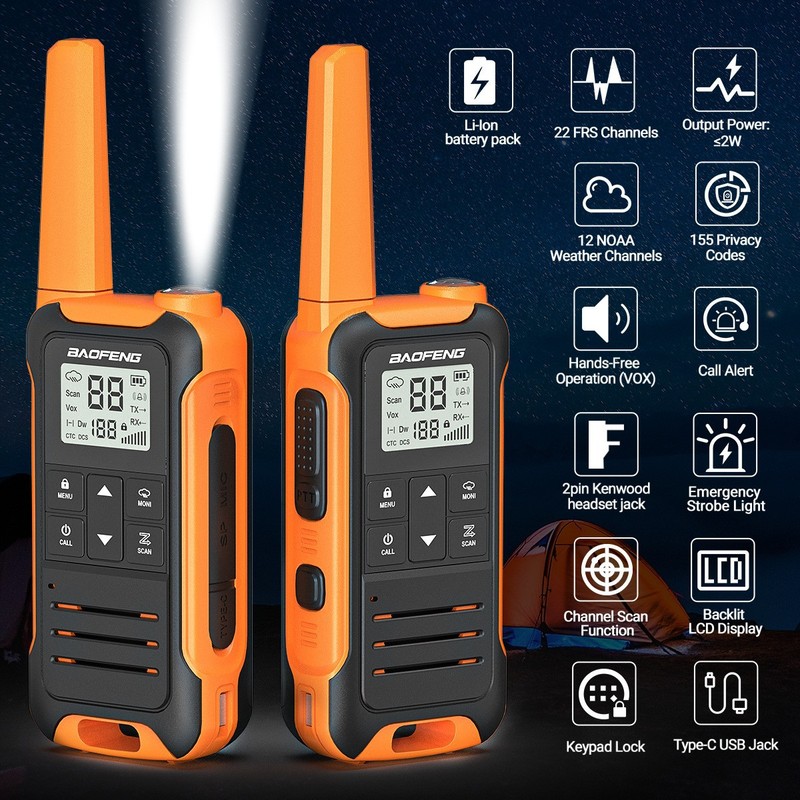 宝峰BF-F22手持ちインターホンpmr/frs周波数無線対談屋外キャンプ小型ミニ対談|undefined