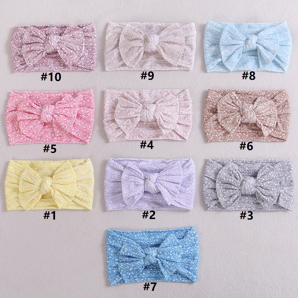 Cross-border children's hair accessories baby care door headband 3D digital printing nylon bow baby hair band wholesale_voghion.com