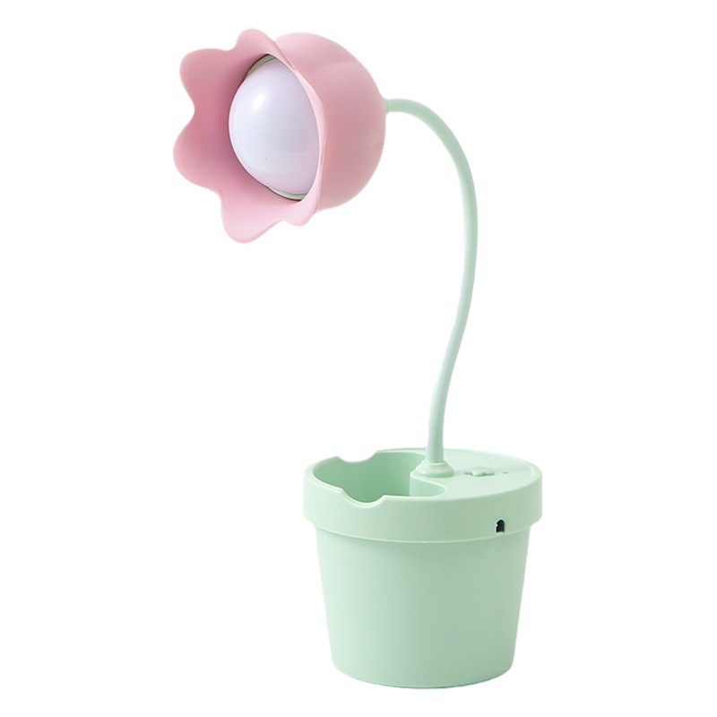 Creativo multifuncional titular de la pluma decoración pequeña lámpara de mesa dormitorio lámpara de noche luz de la noche jardín de infantes pequeño regalo logotipo personalizado