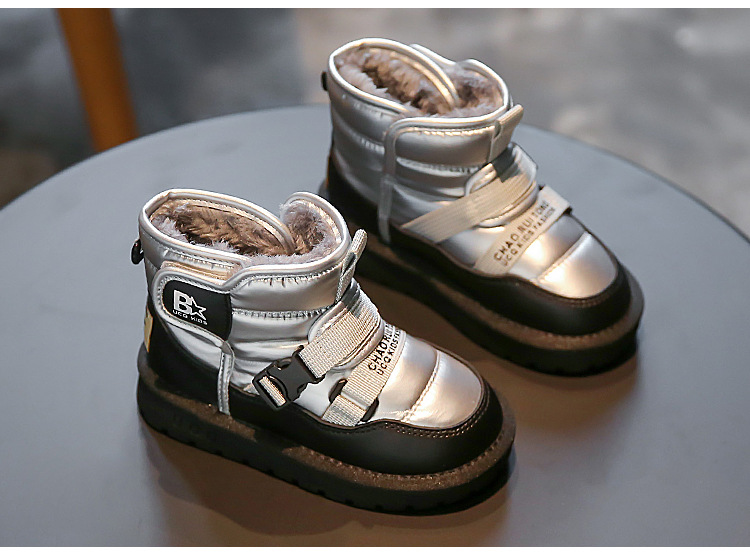 Bottes de neige d'hiver pour enfant chaussures fourrées chaudes_voghion.com