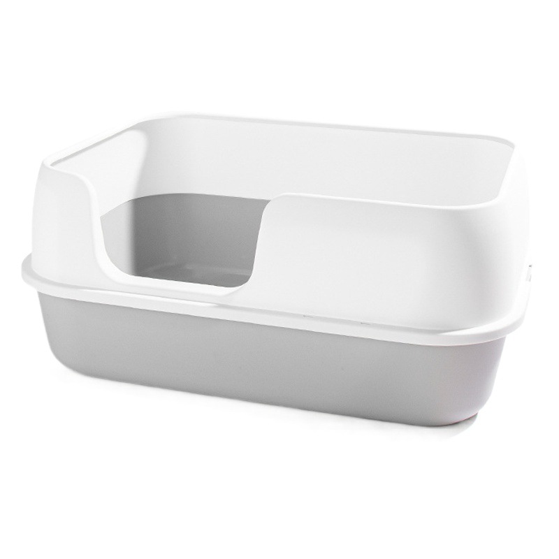 Leyoupai súper grande caja de arena para gatos abierta gran espacio a prueba de salpicaduras gato inodoro gato suministros de limpieza para mascotas