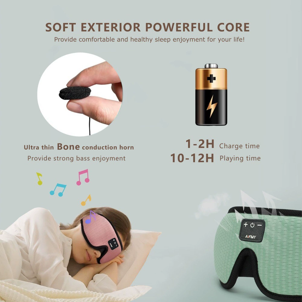 Наушники, трехмерная маска для сна, Bluetooth, 3D, легкий люксовый стиль