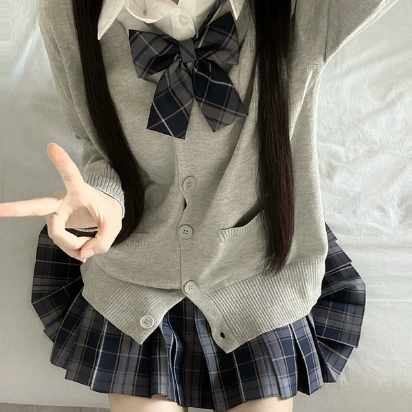 Light gray cardigan