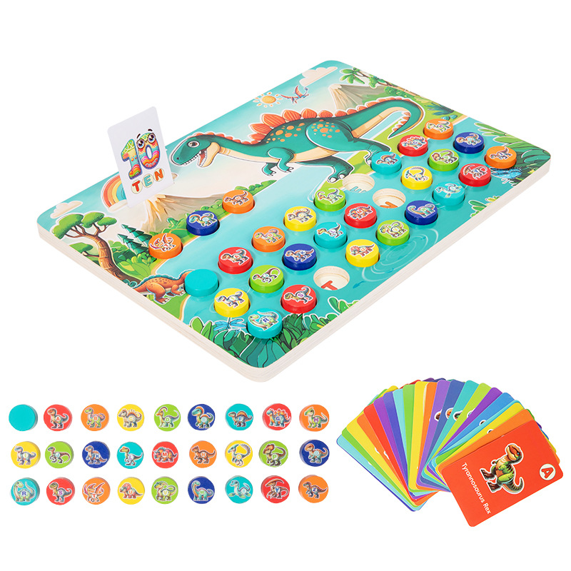 Alfabeto transfronterizo Iluminación cognitiva Niños Puzzle Educación temprana Dinosaurios Palabras de emparejamiento Juguetes Bloques de construcción pares de 3 a 6 años