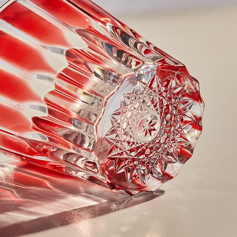 Taza de vidrio Edo Chezi Taza de agua de lujo ligera para el hogar Taza de luz brillante con estrella