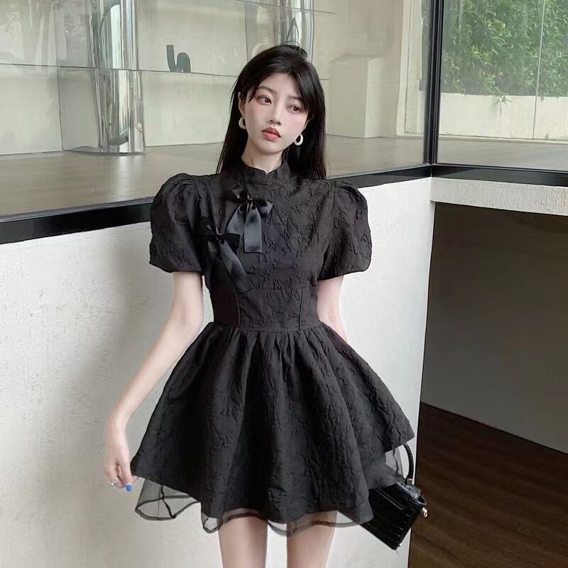 Summer Puff Sleeve Modified Girl Cheongsam Dress 2025 New Chinese Retro dress Birthday Skirt Summer Puff Sleeve Modified Girl Cheongsam Dress 2025 New Chinese Retro dress Birthday Skirt