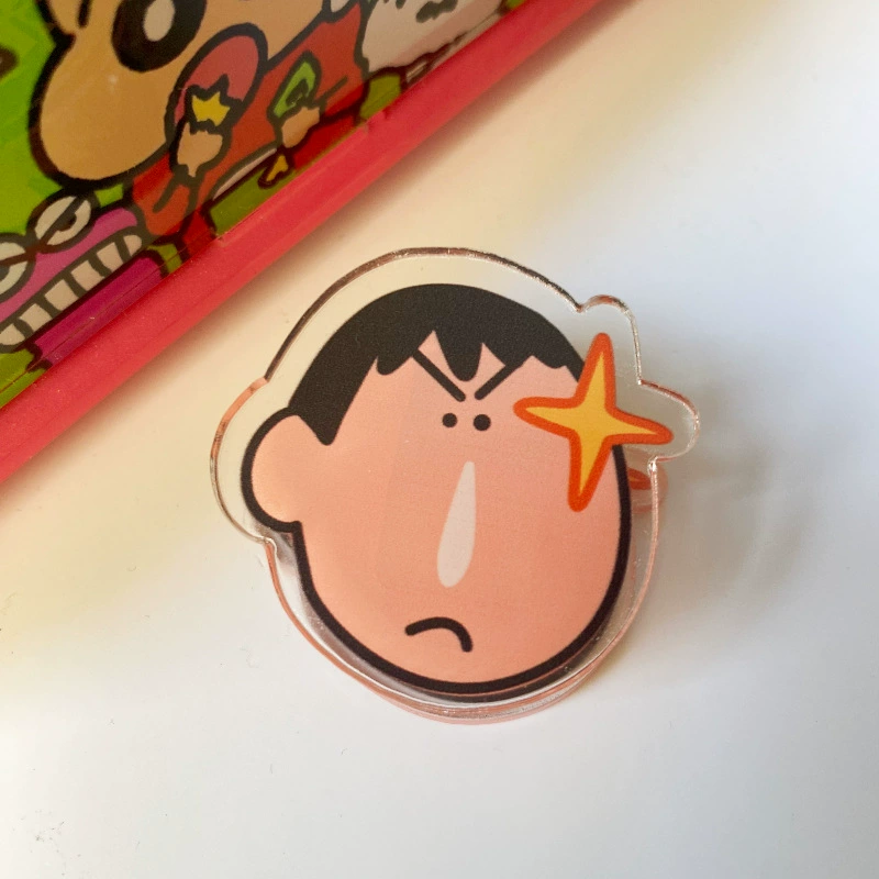 Двойной зажим PP (Crayon Shin) Карикатура Шин-чан дизайн, разноцветные двухсторонние канцелярские принадлежности