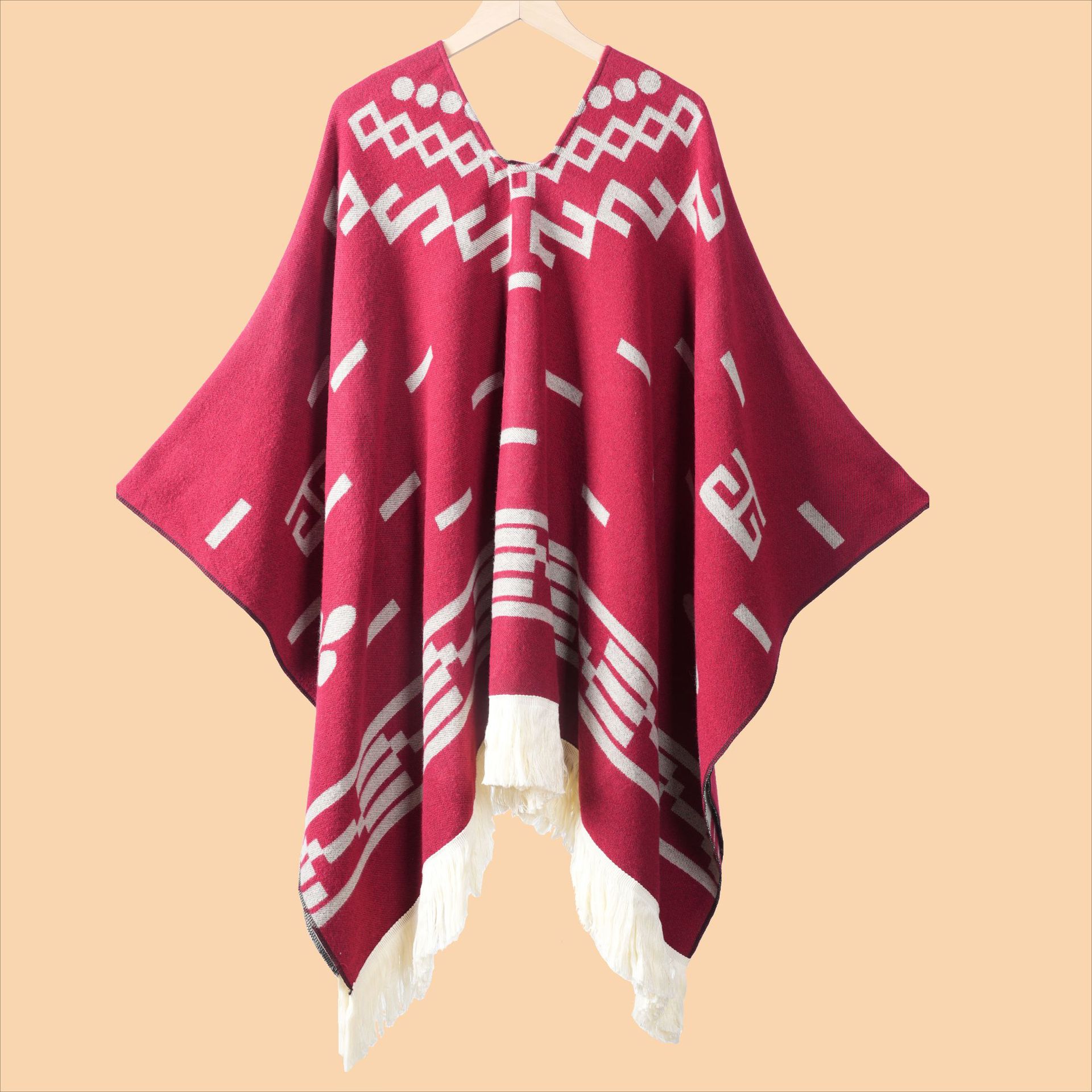 Damas retrógrado estilo nacional de lujo chal de viaje con una capa de capa de viaje del noroeste grande chal de horquilla nuevo