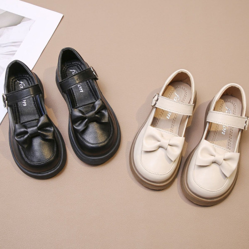 Baby Girl Genuine Leather Soft Sole Trendy Princess Shoes 2025 Spring and Autumn Children's Single Leather Shoes for Girls and Middle Children Performance