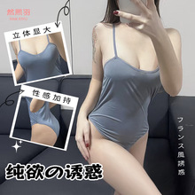 连体低胸吊带情趣内衣兔女郎死库水紧身诱惑超骚激情免脱睡衣