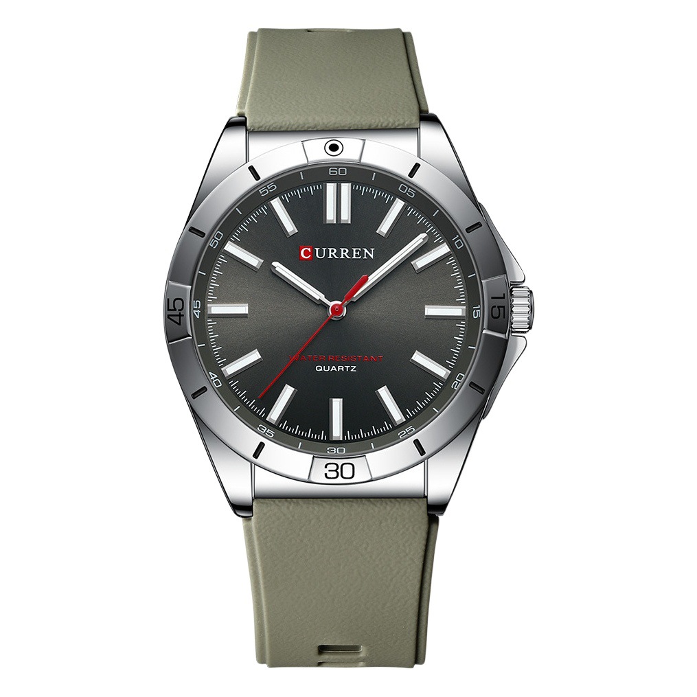 Curren Carian 8449 reloj deportivo para hombre cinta reloj de cuarzo de esfera grande Reloj transfronterizo