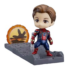 Q版粘土人复仇者联盟摆件1497DX#钢铁蜘蛛 豪华版 可动换脸手办