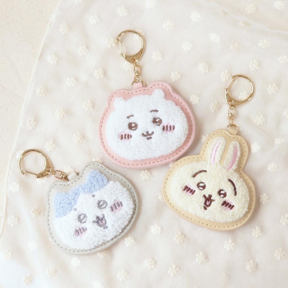 Japón chiikawa jiikawa llavero de peluche bordado colgante llavero lindos bolsos de dibujos animados colgante