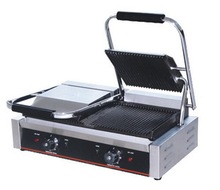 駿昇帕尼尼機三明治電熱壓板扒爐烤牛排機三文治機雙頭條紋扒爐