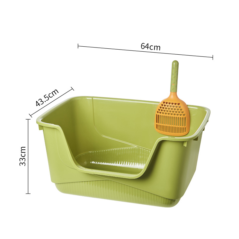 Lavabo de arena personalizado para gatos de gran tamaño anti-salpicaduras inodoro para gatos Big Mac extragrande lavabo engrosado para gatos con pala de arena para gatos