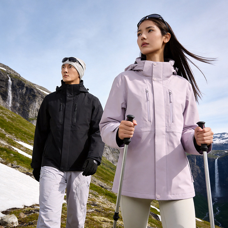 High-Quality National Standard down Three-In-One Jacket for Women, Autumn and Winter Windproof, Waterproof, and Warm Outerwear for Men, Suitable for Mountaineering and Hiking High-Quality National Standard down Three-In-One Jacket for Women, Autumn and Winter Windproof, Waterproof, and Warm Outerwear for Men, Suitable for Mountaineering and Hiking