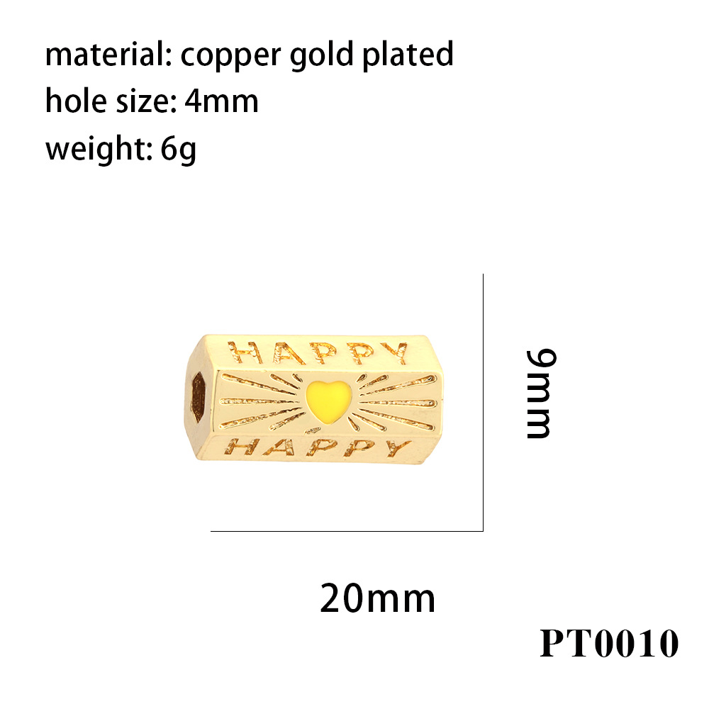 20 * 9mm, 22 * 8mm Jewelry Making Size 1 Piece 20 * 9mm 22 * 8mm Hole 4~4.9mm Hole 6~9.9mm Copper Zircon Gold Plated Devil's Eye Heart Shape Polished DIY Jewelry Accessories Beads