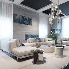 意式極簡布藝可拆洗沙發現代輕奢大小戶型別墅大平層客廳組合沙發