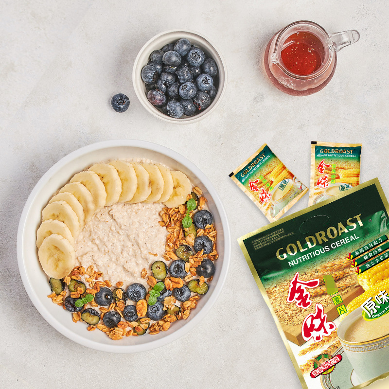 厂家供应金味醇香600g麦片加燕麦口味全麦原味袋装即食强化钙|undefined