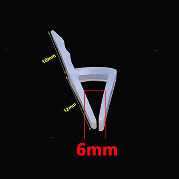 H F UD 转角型硅胶条无框阳台玻璃门密封淋浴室挡水条H型内卡6mm