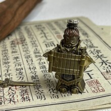 秦帝手把件国风玩家摆件宋朝岳家军手办金属工艺品可拆卸铜大