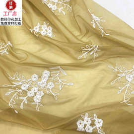 新品烟雨入江南  新中式禅意连衣裙面料刺绣长裙布料