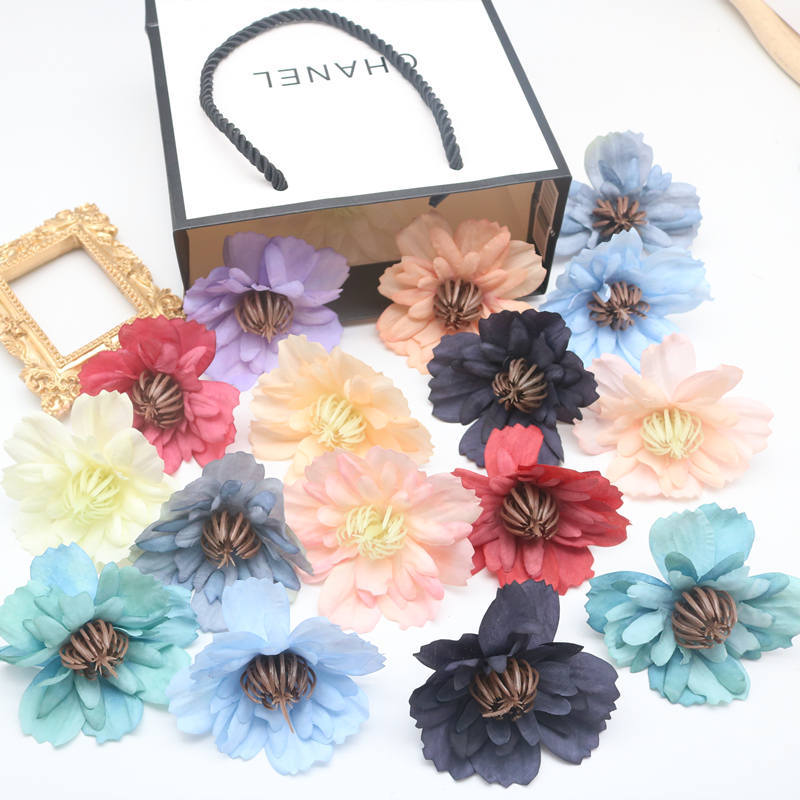 Simulated Cosmos Flower Flowers, Fake Flowers, Silk Flowers, Tongbaogumei Han Dynasty Headwear, DIY Handmade Accessories, Hairpin Materials