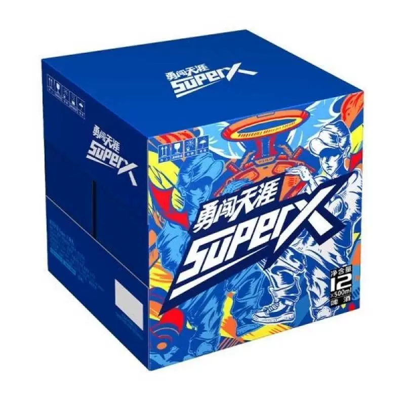 【Снежинка Пиво】Пиво Snowflake Braves to the World SuperX Большой банки 500мл*12 бутылок Оптовые банки в опте