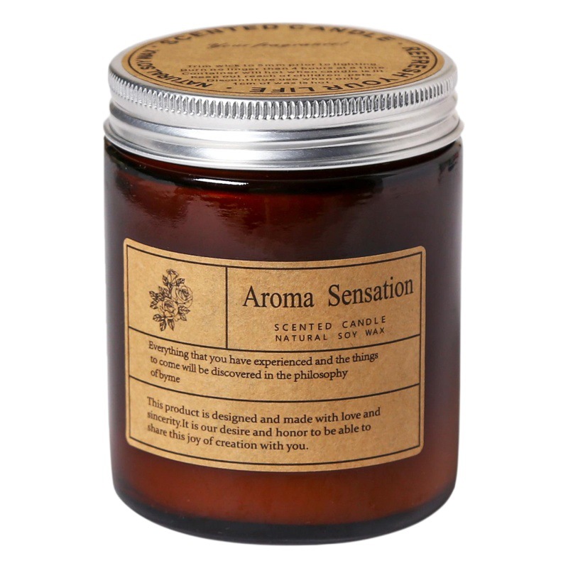 Vela Caja de regalo de aromaterapia Vaso de vidrio Cera de soja Aceite esencial sin humo Vela de aromaterapia Romántica y creativa Fragancia de recuerdo