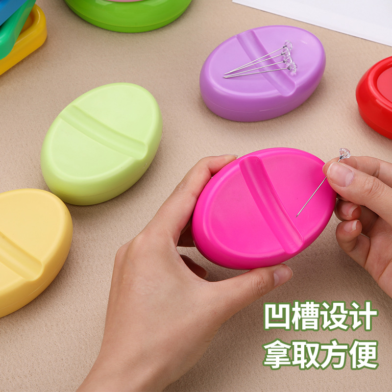 Transfronterizos venta caliente aspirador de agujas afilador de agujas de color tela de bordado cruzado DIY herramientas de coser caja magnética de agujas de perlas