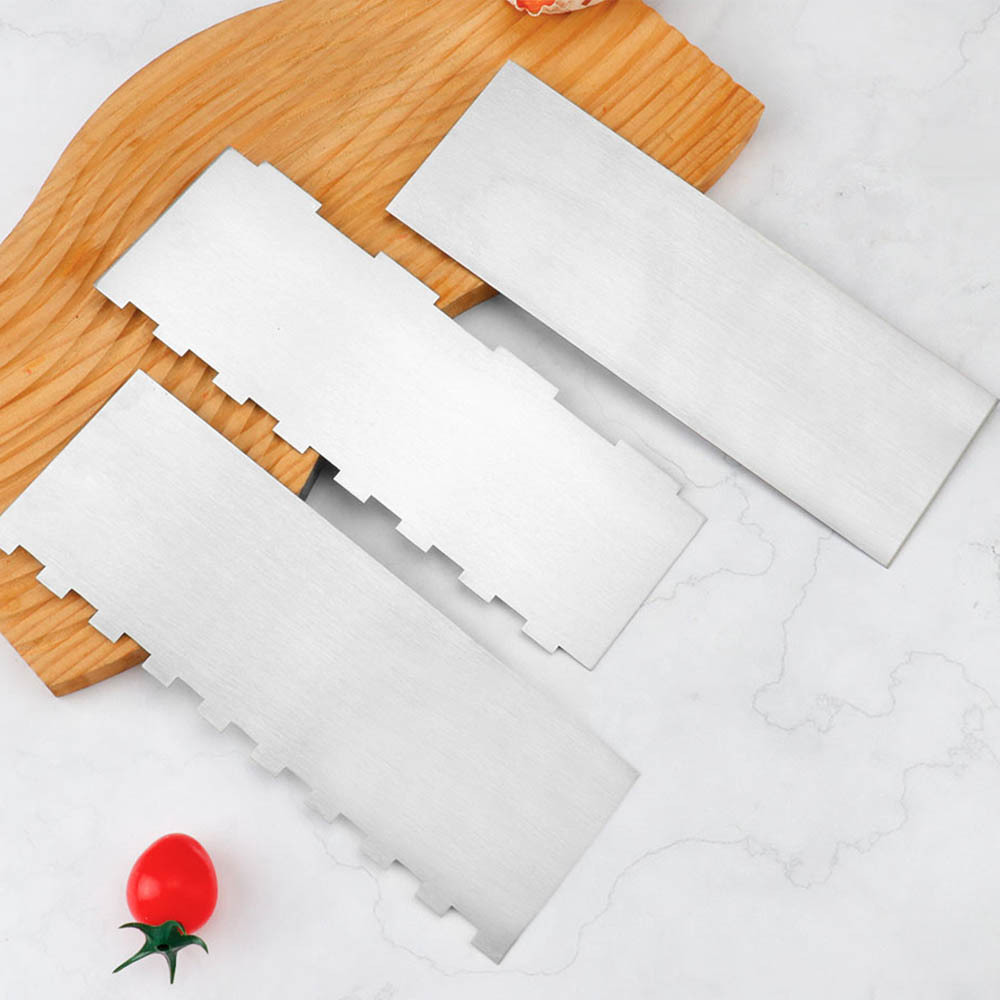 Stainless steel cake cream scraper, side decoration comb, serrated spatula, baking tool, decoration, cross-border in-stock