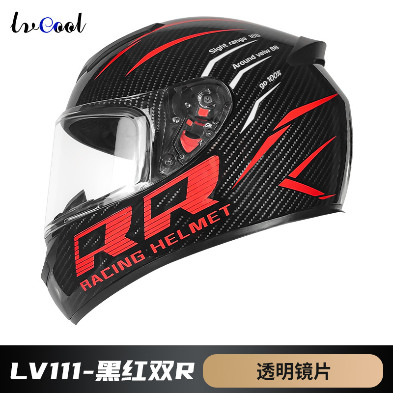 Casco de motocicleta Casco de motocicleta Casco completo para hombres y mujeres Four Seasons Fábrica general Comercio exterior Casco de seguridad DOT Estándar nacional Clase A Certificación 3C