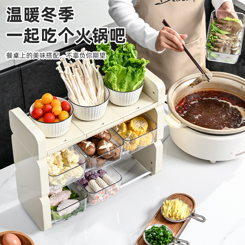 フルーツプレート、鍋プレート、スナック、ドライフルーツ、プラスチック回転フルーツプレート、スナックボックス、デザートテーブル、多層スナック|undefined