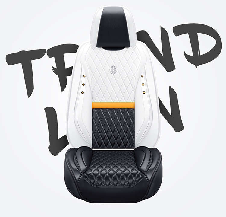 Car Seat Cushion Full-Coverage Cartoon Seat Cover, Universal for All Seasons, Full Leather Seat Cushion, New Summer Model Seat Cover Wholesale