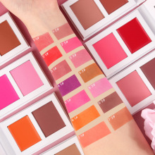 双色腮红膏体粉饼一体哑光奶油胭脂腮红泥跨境无logo