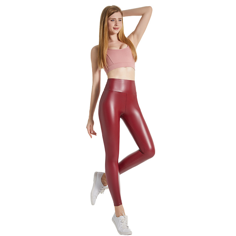 245g Weight Ankle-Length Pants Length Pu, Polyester Fabric Type High Waist Waist Line Leggings Pants Type High Elasticity Elasticity Street Occasion Butt Lift, Tummy Control Function Skinny Fit Type Solid Color Pattern Winter, Autumn Season Women's Gender Sexy Style Women's Street Sexy Solid Color Ankle-length Leggings 6